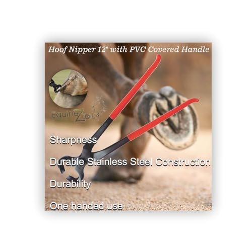 Professional Hoof Nipper 12" with PVC Covered Handle–Premium Heavy Duty Horse Farrier Tool for Precise Hoof Trimming,Shaping&Maintenance–Professional-Grade Equine Hoof Care Tool for Hoof Health