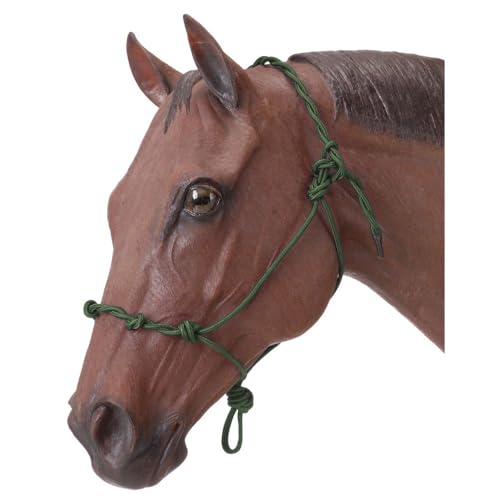 Tough1 Knotted Rope Halter with Twisted Crown - color: Hunter Green