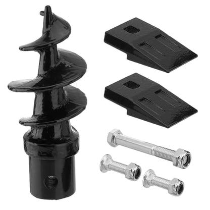 Bolt-On Spiral Point Auger, with 2 Pack 3 Point Auger Cutting Edge
