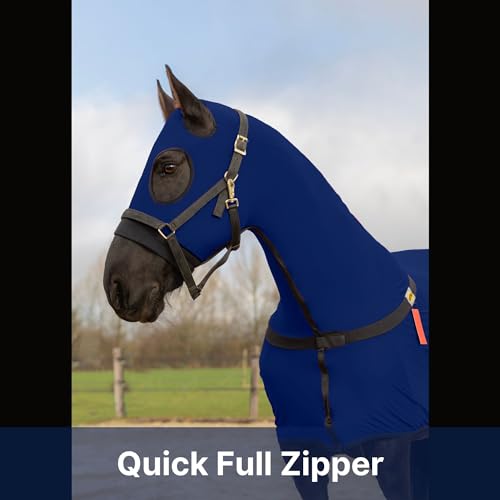 RESISTANCE Full Body Slinky with Zipper Hood and Belly Wrap, Various Sizes and Colors - color: Navy, size: Small