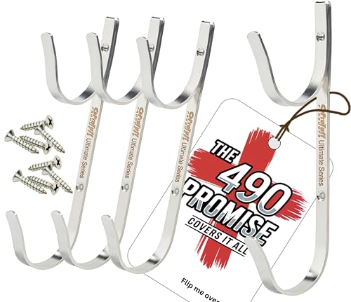ProTuff 490 Promise 4-Pack Stainless Pool Pole Hanger, Wall Mount - size: 4 Brackets