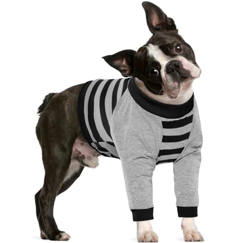 FUAMEY Dog Recovery Sleeve with Elbow Protector,Black Stripes M - color: Black Stripes, size: M(Weight:28-44lbs)