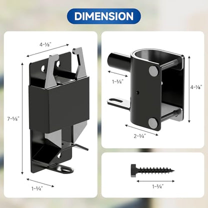 Heavy Duty Two-Way Farm Gate Latch with Padlock Hole, Black Steel | Two-Way Opening Design; Solid Steel, Weather Resistant; Padlock Compatible; for Farm, Ranch, Pasture, Corral, Stable Gates