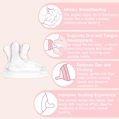 COMI Natural Glass Baby Bottles for Breastfeeding Babies,Newborn Anti-Colic Baby Bottle Set with Slow Flow Nipple,0-3 Months,BPA-Free,6 oz,2 Pack - style: 6 oz(2 Pack with Pacifier)
