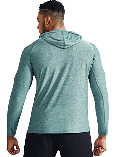 NELEUS Men's Soft T-Shirt - color: 5071 Navy/Light Grey/Light Green,3 Pack, size: Small