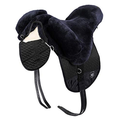 Werner Christ Horse Bareback Pad Premium Plus, Made of Real Sheepskin in Charcoal Size Full - color: Charcoal, size: Full