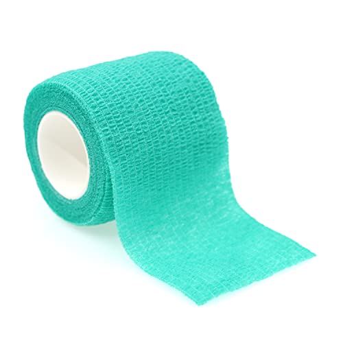 Self Adhesive Bandage Wrap Animal Cohesive Bandage Self Adherent Wrap First Aid Tape for Dogs Cats Horses Birds & Wrist Healing Ankle Sprain (2 Inch Blue Change 12 Rolls) - color: 2 Inch Blue Change 12 Rolls