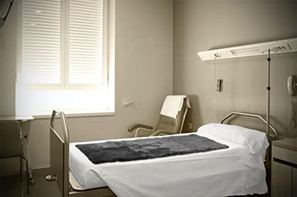 Natural Medical Sheepskin Pad, Non-Slip Back, Charcoal, 30 x 60 in, 1 Pack - color: Charcoal Grey, size: 30x60 Inch (Pack of 1)