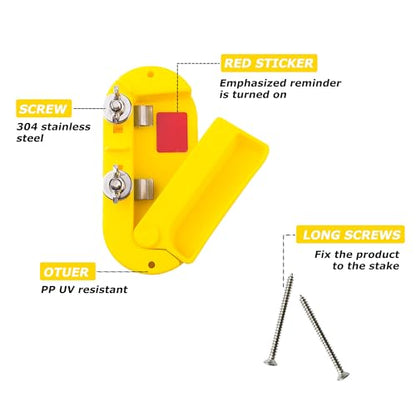 Electric Fence Cut Off Switch of Plastic Single Pole Yellow, 5Pack - style: 5 Pack