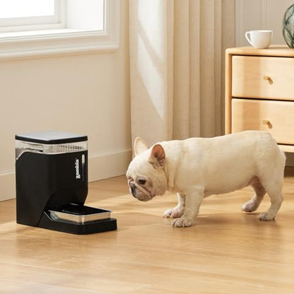 ZOMISIA 1.6 Gallon Automatic Dog Water Dispenser with Stainless Steel Bowl - color: White, size: 6L