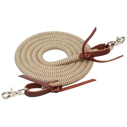 Weaver Equine EcoLuxe™ Round Trail Rein, Black, 1/2" W x 10' L