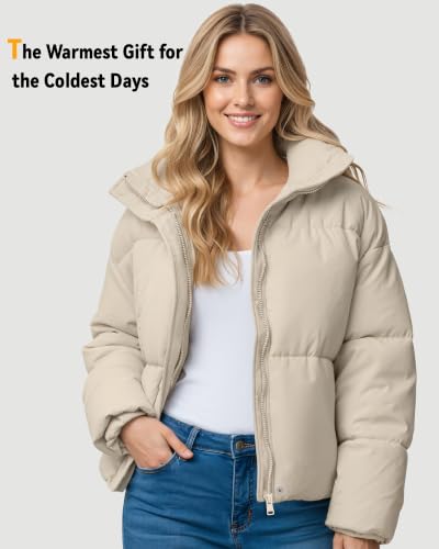 Genovega Graphene Women Heated Jacket 12V Fast Charge 18400mAh Large Capacity - color: Light Khaki, size: Medium