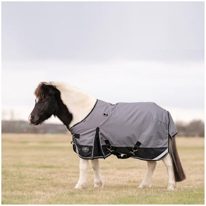 PROFESSIONAL'S CHOICE 1200D Ripstop Horse Turnout Rain Sheet - color: Charcoal, size: 58"