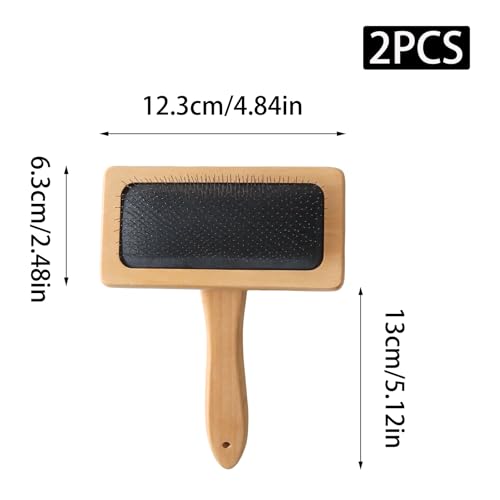 Yinluluna 2 Pcs Wool Carders, Needle Felting and Pet Grooming Tools, Black - color: Black