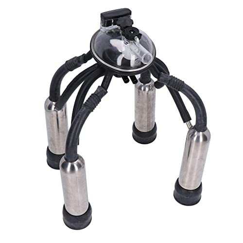 Cow Milking Cluster with 4 Silicone Teatcups, 240CC Milk Claw