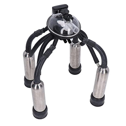 Cow Milking Cluster with 4 Silicone Teatcups, 240CC Milk Claw