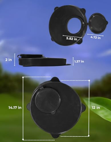 5 Gallon Bucket Lid with Pour Spout, Airtight Rubber Seal - Black - color: Black