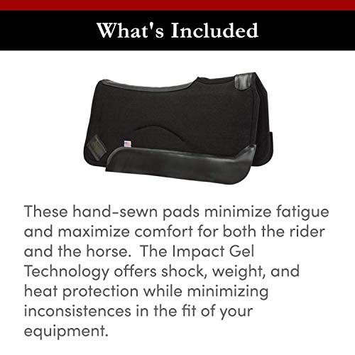 Contour Saddle Pad - color: Black, size: 32 inches (with 1 inch pad)
