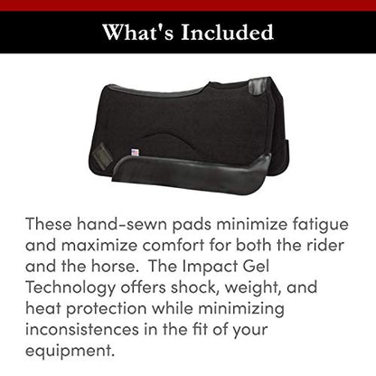 Contour Saddle Pad - color: Black, size: 32 inches (with 1 inch pad)