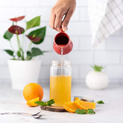 Juice Bottles - 4 Pack Wide Mouth Glass Bottles & Stainless Steel Lids,10oz - size: 10 oz