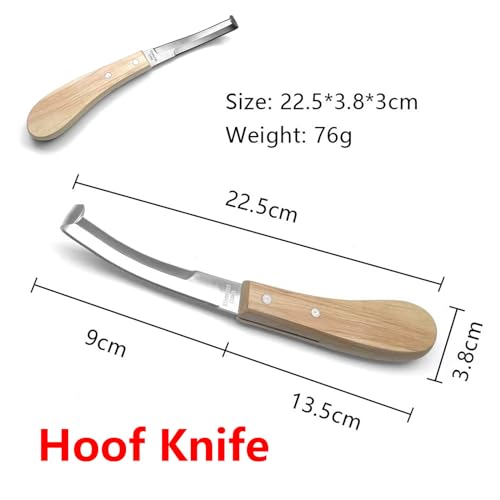 10 Inch Farrier Hoof Trimmer, Sharpener Kit for Goats, Pigs, and Hooved Animals, Professional Hoof Clippers, Rasp, and Trimming Tools, Complete Goat Hoof Care Kit - size: 10-inch