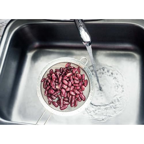 HIC Kitchen Fine Double Mesh Strainer, 18/8 Stainless Steel, 4-Inch, For Sifting Baking Ingredients, Straining, And Draining Soups And Sauces - size: Double Mesh, 4-Inch