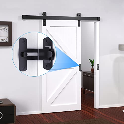 L'aimefois 90 Degree Flip Barn Door Lock, Protect Privacy - color: 2 black