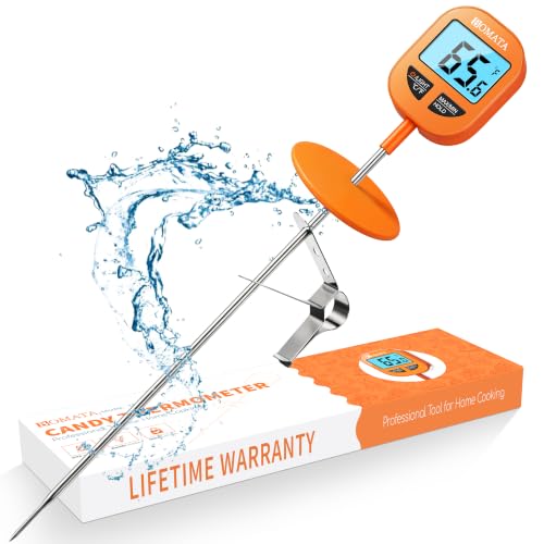 BOMATA Digital Candy Thermometer with Pot Clip, 10" Probe, IPX6 Waterproof - size: 10"