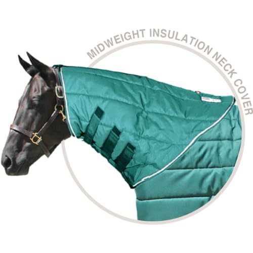SuperQuilt 1200D Horse Stable Blanket Neck Cover for Horses SuperQuilt 1200D Outer Cover | 280gm Insulation | Adjustable Neck Closure - color: Navy
