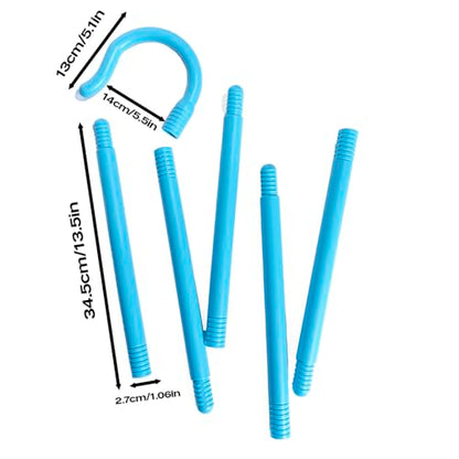 Lightweight Turquoise Blue Plastic Cane Walking Stick Hook Handle Cane(2 Style)