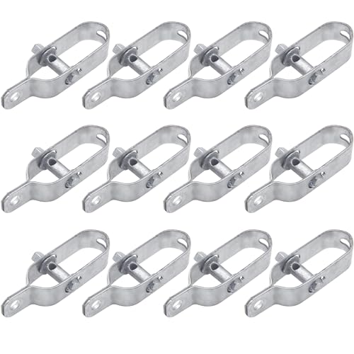 Wire Tensioner Tool for Fence, 12-Pack Galvanized Steel Clip Lock
