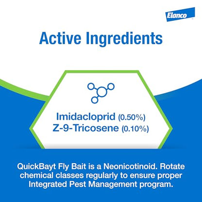 Elanco Animal Health QuickBayt Fly Bait | Premise for Livestock Facilities | Controls Flies | 5 lb Pail