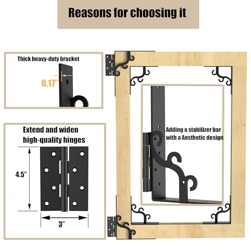 Sdstone Heavy Duty Gate Corner Brace Bracket,Anti Sag Gate Kit Adjustable Gate Hardware Kit for Wooden Fence, Wooden Gate Latches Kit, No Sag Kit-Aesthetic Design-1 Pack - size: 02