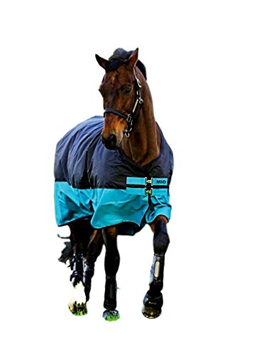 Horseware Mio Turnout Sheet Lite Black/Turquoise/Black 63 - color: Black/Turquoise/Black, size: 63"