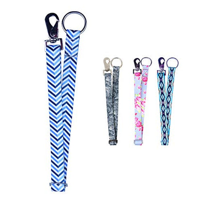 Derby Originals Heavy Duty Adjustable 30” Nylon Hanging Bucket Straps for Water and Feed Buckets - Available in 16 Colors and Patterns (Blue Chevron) - color: Blue Chevron