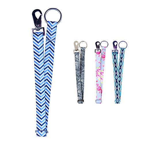 Derby Originals Heavy Duty Adjustable 30” Nylon Hanging Bucket Straps for Water and Feed Buckets - Available in 16 Colors and Patterns (Blue Chevron) - color: Blue Chevron