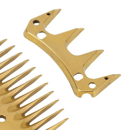 Generic Sheep Shears Replacement Blades, Gold 13 Straight Tooth 7mm Spacing, Electric Sheep Clipper Blades for Wool Shearing Farm
