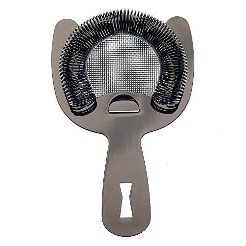 Barfly Fine Mesh Spring Strainer, Black - color: Black