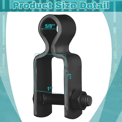 Dansydaisy 2 Pcs 1" x 1" Square Post Female Gate Hinges, Black - color: Black, size: 1" X 1"