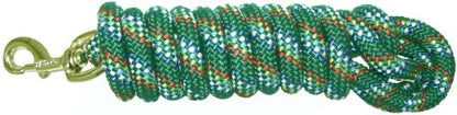 Hamilton 5/8" x 10' Poly Horse Lead Rope with Bolt Snap, Green Confetti - color: Green Confetti