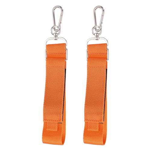 PATIKIL 24 Inch Hook Hang Storage Straps, 2 Pcs Hook and Loop Extension Cord Hanger Holder Organizer with Snap Hooks for Power Cables Rope Hoses Hanging Garage Wall, Orange - color: Orange, size: 24 Inch