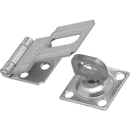 National Hardware Swivel Staple Safety Hasp, 3-1/4 in, Steel, Zinc Plated
