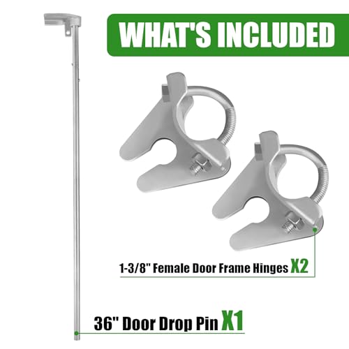 36"Chain Link Drop Rod for Double Gates, Floor Mount Latch for 1-3/8" Frame