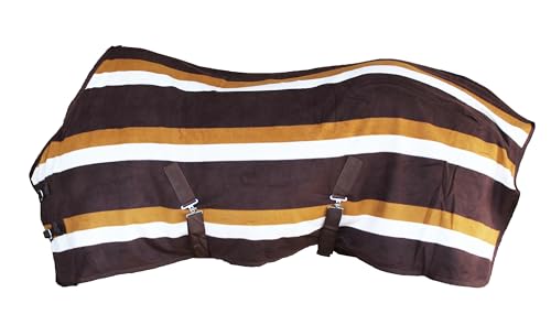 Challenger Horse Soft Fleece Cooler Contoured Exercise Sheet Blanket Wicks Liner 43EE13 - color: Canyon Stripe, size: 80 inches