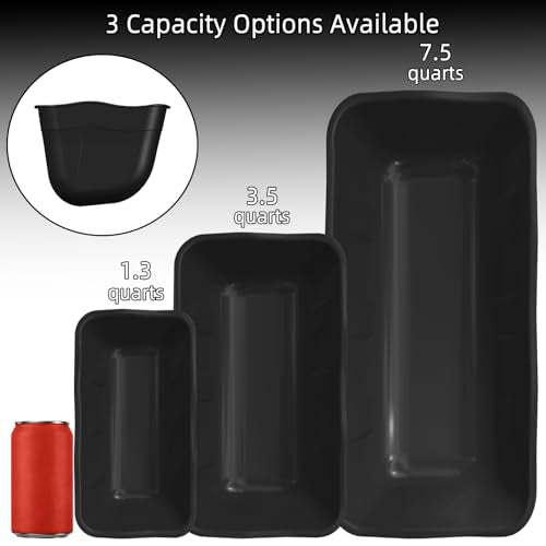 Hanging Chicken Feeders,Duck Feeder Waterer,Small Feed Trough 1.3 Quart 2 Pack,Hanging Fence Feed Trough for Poultry,Black - color: Black, size: 1.3 Quart (2 Pack)