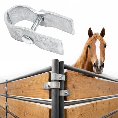 Wood Panel Clamps – Made in USA, 1-5/8” Corral Panels, Attach Lumber to Horse Stalls & Round Pens, 8-Pack