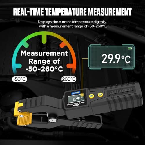 AUTOOL Digital Thermometer HVAC Temperature Clamp Waveform Display