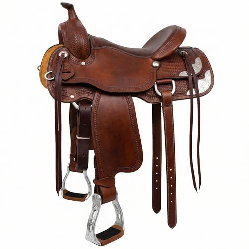 Challenger Tack Western Horse Saddle Stirrups, Aluminum, Silver Tan