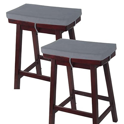 Augld 2 Pack Rectangle Vanity Cushion Non-Slip with Ties 11.8"x15.7" Grey - color: Grey, size: 11.8"x15.7"x1.5"