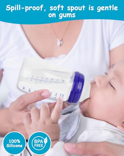 Silicone Nipple for Lansinoh Anti-Colic Baby Bottle, Medium Flow, Size M, 3m+, 6 Count - color: 3m+, M